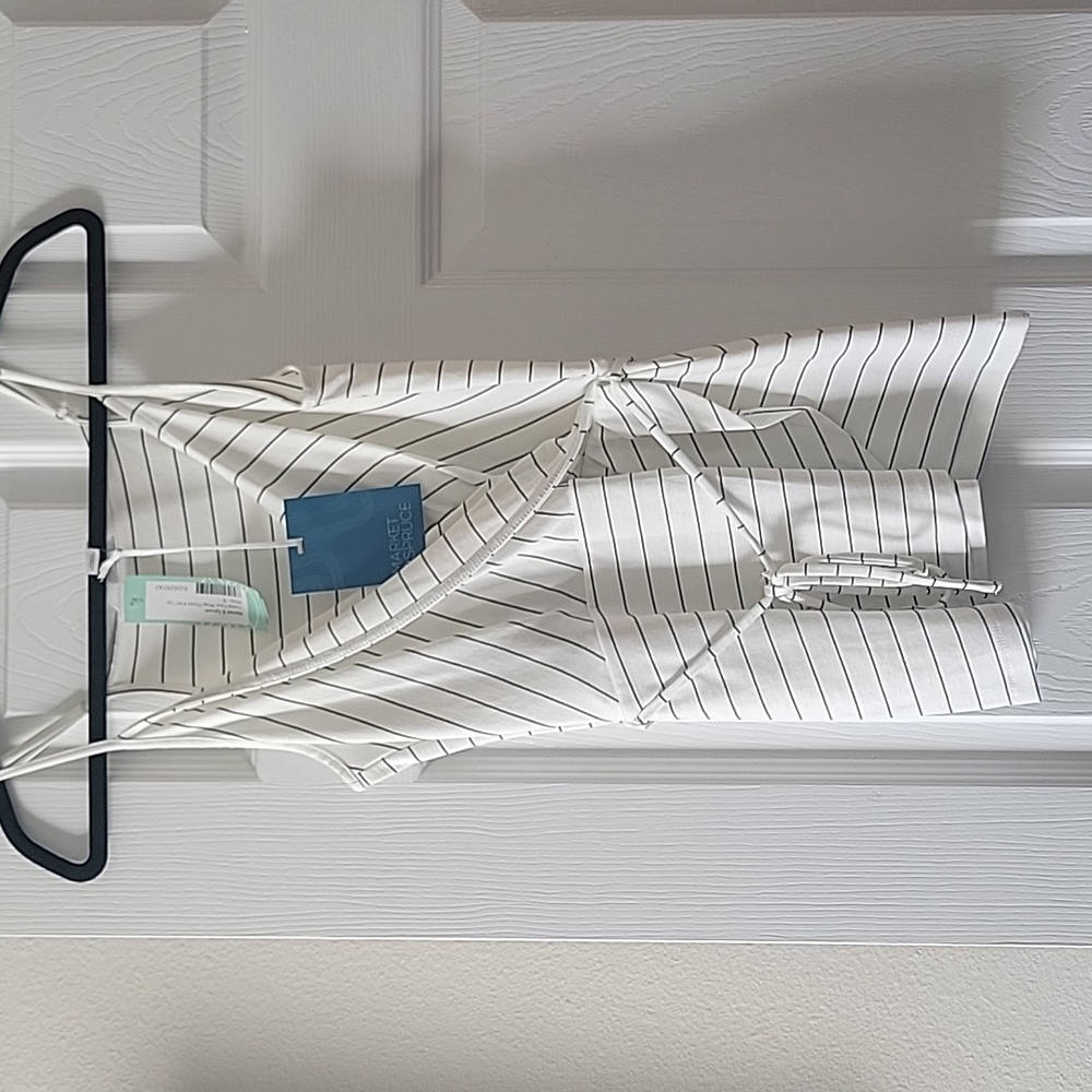 Market & Spruce Vienna Faux Wrap Ponte Knit Top